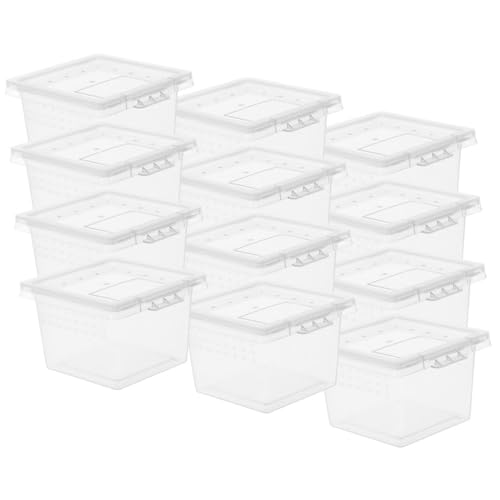 BCOATH 20 Stück Transparente Kunststoff Reptilienbox für Eidechsen Schlangen Spinnen Tragbarer Zuchtbehälter mit Belüftungslöchern für Reptilien und Insektenhaltung BCOATH 20 Stück Transparente Kunststoff Reptilienbox für Eidechsen Schlangen Spinnen Tragbarer Zuchtbehälter mit Belüftungslöchern für Reptilien und Insektenhaltung von BCOATH
