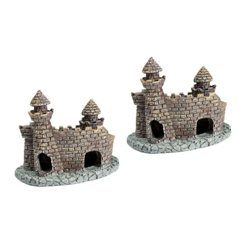 BCOATH 2 Stücke Fisch Tank Dekoration Antike Mini Burg Landschaft Für Frische Aquarien BCOATH 2 Stücke Fisch Tank Dekoration Antike Mini Burg Landschaft Für Frische Aquarien von BCOATH