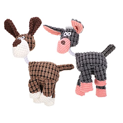 BCOATH 2stücke Interaktive Quietschende Donkey Spielzeuge Für Hunde Kauspielzeug Für Spielen Und Zahnen Zur Beschäftigung Mundgesundheit von BCOATH