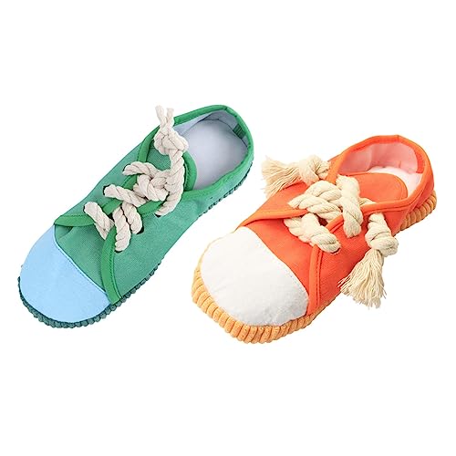 BCOATH Kauspielzeug Für Hundeschuhe Lustiges Quietschspielzeug Für Hunde Haustier-beißschuhe 2er-Pack von BCOATH