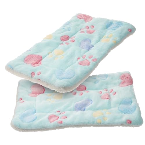 BCOATH 2Stücke Hamster Warmes Verdickte Schlafmatte für Winter Gemütliche Tierdecke für Hamster und Meerschweinchen Fleece Zufällige für Kleine von BCOATH