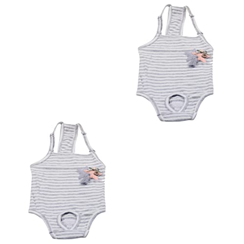 BCOATH 2 Stücke Weibliche Haustier Hosen Waschbar Wiederverwendbare Hündchen Windel Anzug Windel Suort Welpen Katzen Bequeme Bauch Wrap Mittel Haustiere von BCOATH