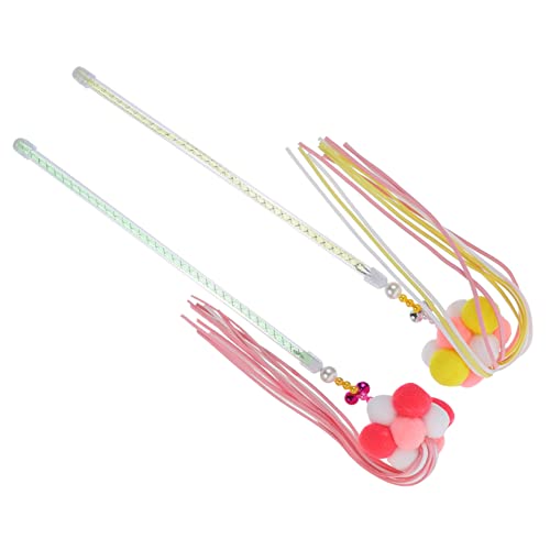 BCOATH Katzenspielzeug 2 Stück interaktives Katzenspielzeug ABS-PVC Kätzchen-Teaser-Zauberstab leicht und tragbar für Hauskatzen BCOATH Katzenspielzeug 2 Stück interaktives Katzenspielzeug ABS-PVC Kätzchen-Teaser-Zauberstab leicht und tragbar für Hauskatzen von BCOATH