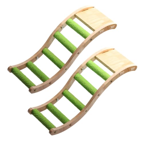 BCOATH 2stücke Kletterspielzeug Für Vögel Holzleiter Für Papageien Und Wellensittiche Kletterhilfe Und Spielzeug Für Vogelkäfig Zubehör Fördert Aktivität Und Freude von BCOATH