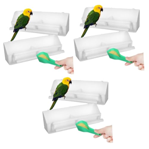 BCOATH 3sätze Vogelfutterspender Mit Löffel Praktische Futter Und Wasserstation Für Vogelkäfige Fach Futterbox Aus Stabilem Material Installieren Für Wellensittiche Und BCOATH 3sätze Vogelfutterspender Mit Löffel Praktische Futter Und Wasserstation Für Vogelkäfige Fach Futterbox Aus Stabilem Material Installieren Für Wellensittiche Und von BCOATH
