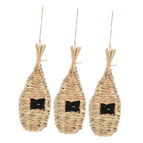 BCOATH 3 Stück Handgefertigte Vogelnester Schilfrohr für Vogelzubehör Käfig Vogelnest zum Aufhängen Natürliches Rustikales Design für Kleine Vögel Wie Zebrafinken und Wellensittiche BCOATH 3 Stück Handgefertigte Vogelnester Schilfrohr für Vogelzubehör Käfig Vogelnest zum Aufhängen Natürliches Rustikales Design für Kleine Vögel Wie Zebrafinken und Wellensittiche von BCOATH