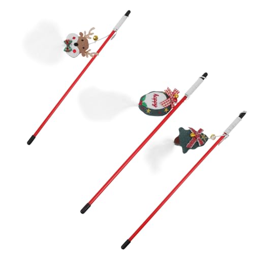 BCOATH 3stücke Teiliges Katzenangel Spielzeugset Glocken Interaktives Katzenspielzeug Zur des Spielverhaltens Für Katzen Und Kätzchen Für Indoor-aktivitäten Weihnachten Und Mehr BCOATH 3stücke Teiliges Katzenangel Spielzeugset Glocken Interaktives Katzenspielzeug Zur des Spielverhaltens Für Katzen Und Kätzchen Für Indoor-aktivitäten Weihnachten Und Mehr von BCOATH