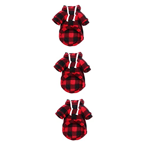 BCOATH 3 STK Haustier Mantel Hundekleidung Mit Reißverschlusstasche Outfits Für Mädchen Outdoor-haustierweste Mädchen Kleidung Mädchen Pyjama Mädchenkleidung Zubehör Netz Polyester Rot von BCOATH