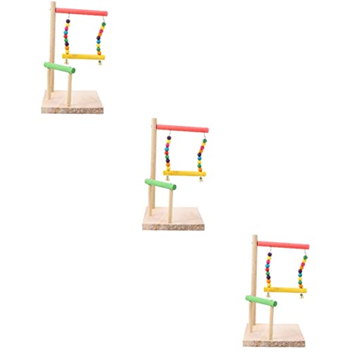 BCOATH 3 STK Papagei Kauspielzeug Vogelbarschständer Vögel Trainieren Barsch Papagei Schaukeln Beißspielzeug Tobots Spielzeug Kauspielzeug Für Nymphensittiche Schleifstab Hölzern Haustier von BCOATH