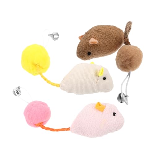 BCOATH 3 Stück Realistisches Ratten Plüschspielzeug Kleine Ausgestopfte Mäuse Mit Glöckchen Plüsch Ratten Katzenspielzeug Indoor Katzen Interaktiver Kätzchenball Katzenmäuse BCOATH 3 Stück Realistisches Ratten Plüschspielzeug Kleine Ausgestopfte Mäuse Mit Glöckchen Plüsch Ratten Katzenspielzeug Indoor Katzen Interaktiver Kätzchenball Katzenmäuse von BCOATH