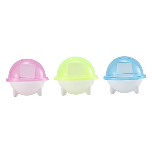 BCOATH 3 Stück Teiliges Hamster Badezimmer Sandbad Badewanne für Kleine Haustiere Transparent und Abnehmbar für Hamster und Kleintiere Pflegeleicht und Tragbar von BCOATH
