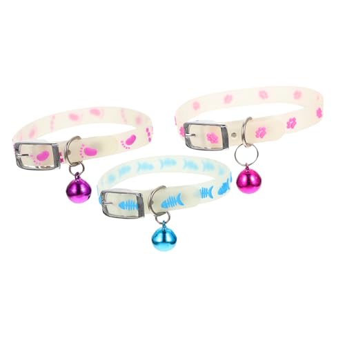 BCOATH 3stücke Leuchtendes Hundehalsband Für Welpen Nachthalsband Mit Glocke Kleines Hundehalsband Aus Hochwertigem Material Waschbar Und Bruchfest Für Und Dekoration BCOATH 3stücke Leuchtendes Hundehalsband Für Welpen Nachthalsband Mit Glocke Kleines Hundehalsband Aus Hochwertigem Material Waschbar Und Bruchfest Für Und Dekoration von BCOATH