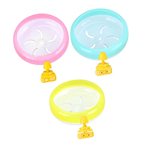 BCOATH Leises Hamsterrad 3er-Pack stummes Übungsspielzeug für Rennmäuse Zwerghamster leises Laufrad zufällige Farbe BCOATH Leises Hamsterrad 3er-Pack stummes Übungsspielzeug für Rennmäuse Zwerghamster leises Laufrad zufällige Farbe von BCOATH