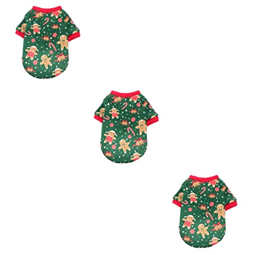 BCOATH 3 STK Weihnachtskleidung Für Hunde Weihnachtsoutfit Für Hunde Hundeweihnachtsshirt Katzen-Cosplay-Anzug Hundeanzug Winter-hundeweste Weihnachten Hundekleidung Polyester-vlies von BCOATH