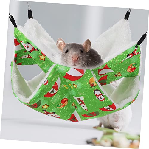 BCOATH 3st Hamster-weihnachtsnest Hängendes Rattenhaus Tunnelröhren Spielen Warmes Bett Weiche Matte Hamster Hängematte Warmbettmatte Für Hamster Haustier Weihnachten Stoff Baumwollnest von BCOATH