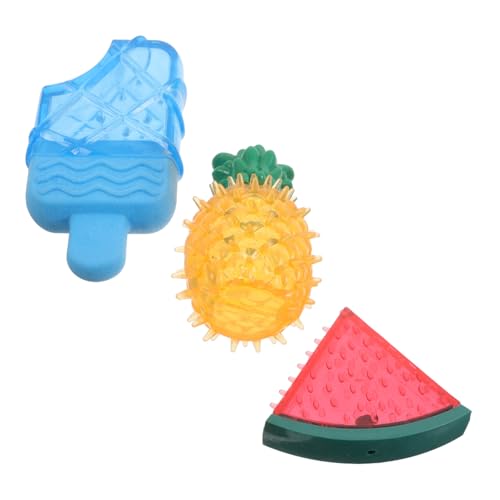 BCOATH 3-teiliges Kauspielzeug Für Welpen: Kühlendes Welpenspielzeug Zum Zahnen Für Den Sommer, Einfrierbar, Zur Zahnreinigung Für Kleine Und Mittelgroße Hunde, in Wassermelonen- Und BCOATH 3-teiliges Kauspielzeug Für Welpen: Kühlendes Welpenspielzeug Zum Zahnen Für Den Sommer, Einfrierbar, Zur Zahnreinigung Für Kleine Und Mittelgroße Hunde, in Wassermelonen- Und von BCOATH