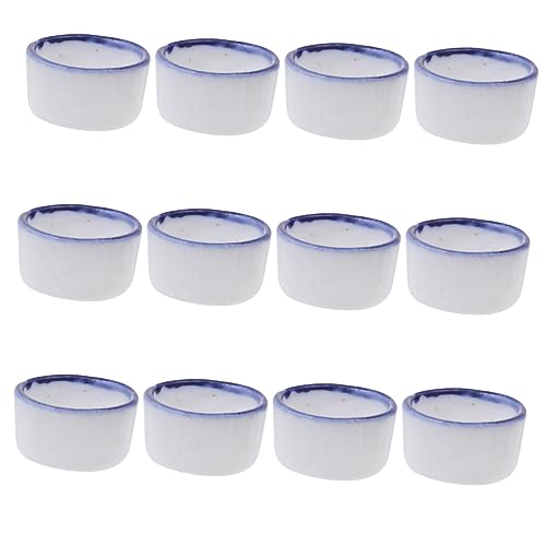 BCOATH 36 STK Becken Mini-Spielzeug Kleiner Laufstall Für Haustiere Spinnenschüssel Für Haustiere Mini-wasserschalen Mini-Futter- Und Wassernapf Reptilienterrarium Spielzeuge Keramik Weiß von BCOATH