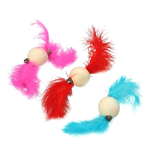 BCOATH Pädagogisches interaktives Katzenspielzeug-Set 3-teilig doppelseitiges Federball-Spielzeug interaktives Katzenspielzeug für das Spielen im Innenbereich Training zufällige Farbe BCOATH Pädagogisches interaktives Katzenspielzeug-Set 3-teilig doppelseitiges Federball-Spielzeug interaktives Katzenspielzeug für das Spielen im Innenbereich Training zufällige Farbe von BCOATH