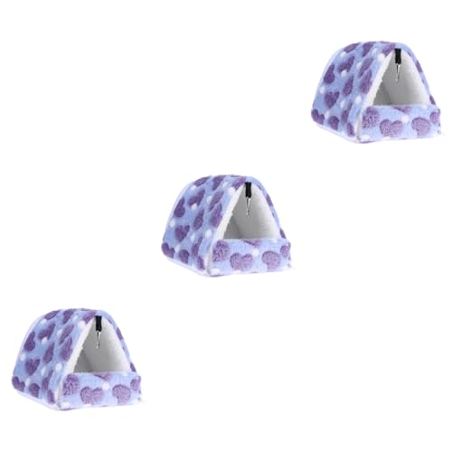BCOATH 3St Hamsterkäfig gemahlen haustierbett petbett The purg Easy putz Igel Bett kleines Haustier Rattenstreu Igel warm Kleintierhaus Schlafsack Hamsterhausbett kleines Tierbett Violett von BCOATH