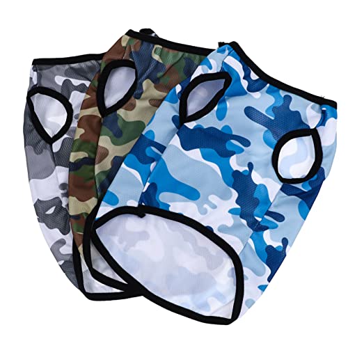 BCOATH 3St Haustierweste Tarnweste für Hunde Tarnung kleine Hundehemden für Jungen hundepullover hundepulli Camo-Shirt das Outfit Haustier-Camouflage-Shirt Hundebekleidung Polyester BCOATH 3St Haustierweste Tarnweste für Hunde Tarnung kleine Hundehemden für Jungen hundepullover hundepulli Camo-Shirt das Outfit Haustier-Camouflage-Shirt Hundebekleidung Polyester von BCOATH