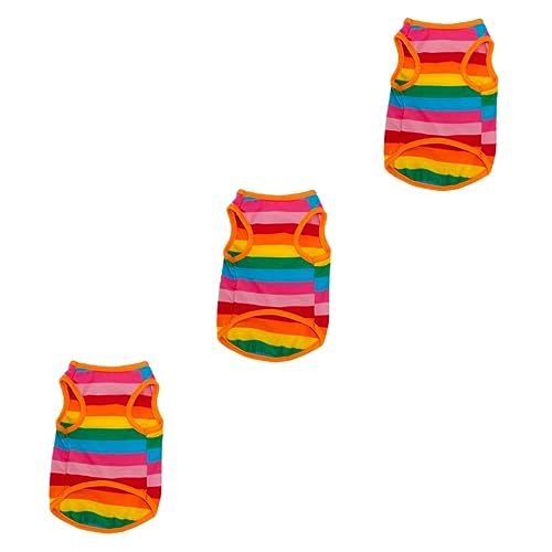 BCOATH 3-teiliges Hunde-kühlwesten-hundekleid Weste Mit Regenbogenstreifen Haustierkleidung Für Joggen Foto-Sessions BCOATH 3-teiliges Hunde-kühlwesten-hundekleid Weste Mit Regenbogenstreifen Haustierkleidung Für Joggen Foto-Sessions von BCOATH