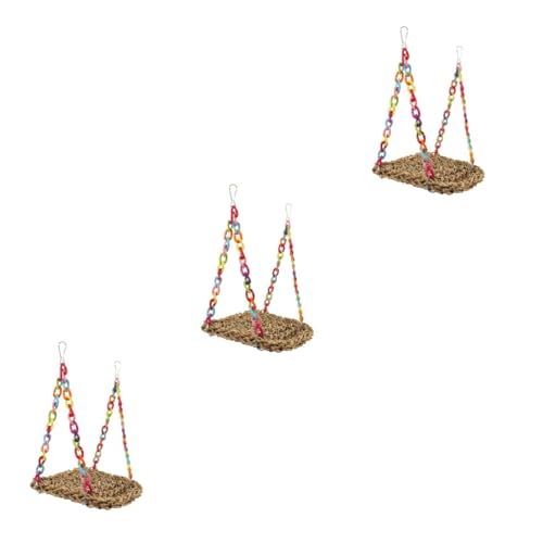 BCOATH 3St Stroh Hängematte Sittich Nest Spielzeug für Vogelkäfige Spielzeug für Papageien Spielzeughängematte vogelgitter Birdcage dekoratives Vogelhaus Vogelsitzstange aus Holz Acryl BCOATH 3St Stroh Hängematte Sittich Nest Spielzeug für Vogelkäfige Spielzeug für Papageien Spielzeughängematte vogelgitter Birdcage dekoratives Vogelhaus Vogelsitzstange aus Holz Acryl von BCOATH