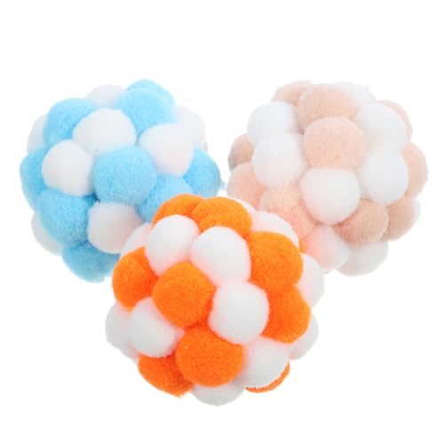 BCOATH Katzenglocken-Bälle Spielzeug 3er-Pack interaktive Katzenspielzeugbälle Glöckchen Plüsch-Katzenminzenbälle für Hauskatzen Kätzchen-Kratzbaum Haustierspielzeug BCOATH Katzenglocken-Bälle Spielzeug 3er-Pack interaktive Katzenspielzeugbälle Glöckchen Plüsch-Katzenminzenbälle für Hauskatzen Kätzchen-Kratzbaum Haustierspielzeug von BCOATH
