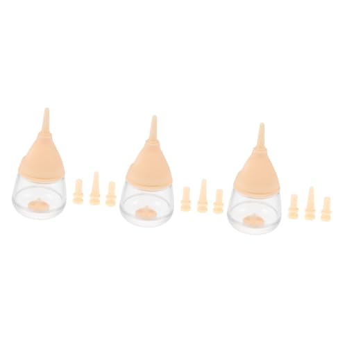 BCOATH 3 Stücke Feeder Flasche für Welpen Kätzchen Silikon Pet Pflege Flasche Einfache Reinigung von BCOATH