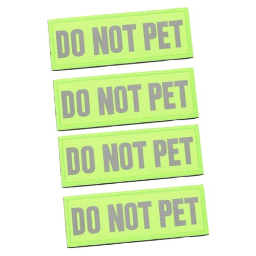 BCOATH 4stücke Reflektierende Do Not Pet Patches Für Service-Hunde Sicherheitsabzeichen Für Hundewesten Und Rucksäcke Einfach Zu Befestigen Und Sichtbar Bei Nacht von BCOATH