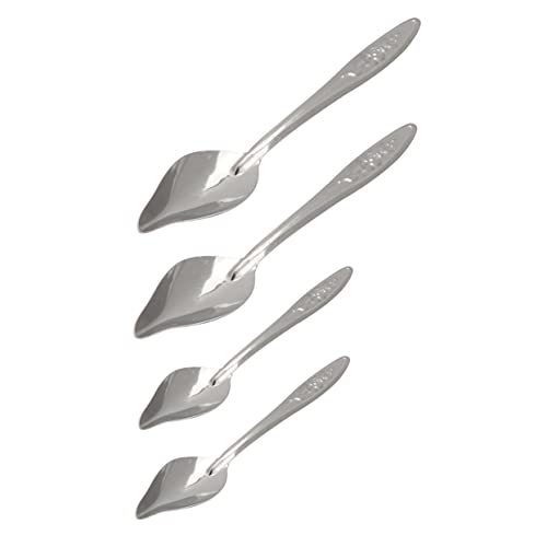 BCOATH Papageienlöffel-Set 4-teilig Fütterungslöffel Für Vögel Edelstahl Leicht Zu Reinigen Sicher Für Papageien von BCOATH
