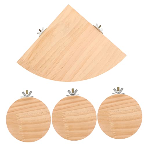 BCOATH 4pcs Hamster Zubehör Holz Vogel Käfig Plattform Papagei Jump Spielzeug Meerschweinchen Stand Home Decor Barsch BCOATH 4pcs Hamster Zubehör Holz Vogel Käfig Plattform Papagei Jump Spielzeug Meerschweinchen Stand Home Decor Barsch von BCOATH