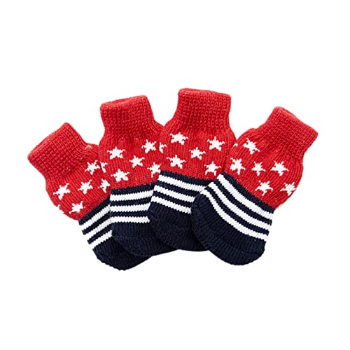 BCOATH Baumwollsocken Für Haustiere Modisches Stern-Design Warm Bequem – Größe 4 Stück/1 Set BCOATH Baumwollsocken Für Haustiere Modisches Stern-Design Warm Bequem – Größe 4 Stück/1 Set von BCOATH