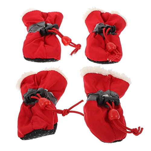BCOATH Haustierschuhe 4er-Pack Warme Schuhe Für Hunde Und Katzen Welpenstiefel Hundestiefel Haustier-Schneeschuhe Warm Und Gemütlich BCOATH Haustierschuhe 4er-Pack Warme Schuhe Für Hunde Und Katzen Welpenstiefel Hundestiefel Haustier-Schneeschuhe Warm Und Gemütlich von BCOATH