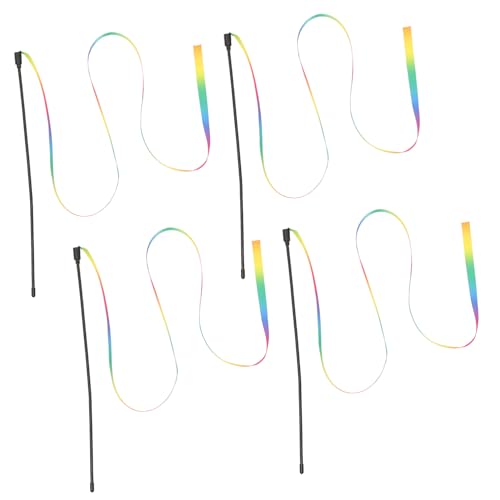 BCOATH 4stücke Interaktive Katzenangel Mit Regenbogenbändern Farbenfrohes Spielzeug Für Drinnen Fördert Die Bewegung Und Beschäftigung Von Katzen Lange Teaser Für Spaß Und Spiel BCOATH 4stücke Interaktive Katzenangel Mit Regenbogenbändern Farbenfrohes Spielzeug Für Drinnen Fördert Die Bewegung Und Beschäftigung Von Katzen Lange Teaser Für Spaß Und Spiel von BCOATH