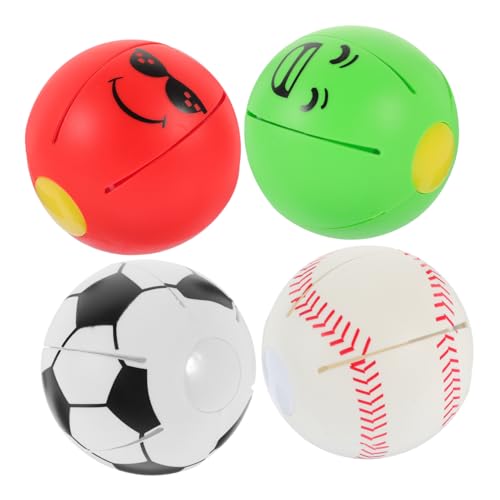 BCOATH Dekompressionsspielzeug für Haustiere Hundespielzeug Fliegende Untertasse 4 Stück Hundebälle mit Saugnapf interaktives Spielzeug zum Zahnen von Welpen BCOATH Dekompressionsspielzeug für Haustiere Hundespielzeug Fliegende Untertasse 4 Stück Hundebälle mit Saugnapf interaktives Spielzeug zum Zahnen von Welpen von BCOATH