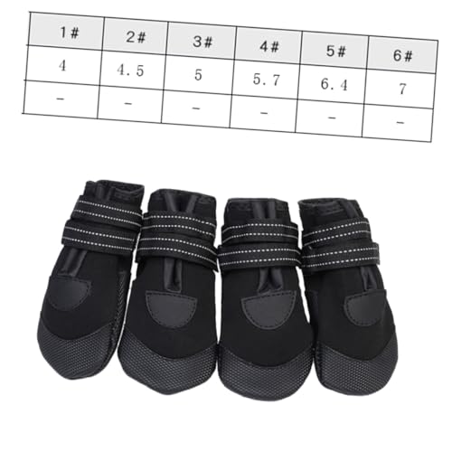 BCOATH 4 Stück Teiliges wasserdichte Warme Reflektierende Hundeschuhe aus Neoprenstoff mit Rutschfester Sohle für Kleine Hunde Pfotenfreundlich und Atmungsaktiv für Herbst und Winter von BCOATH