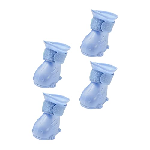 BCOATH Hunde-Regenstiefel-Set 4 Stück – Leicht Und Tragbar – Tep-Material – Einfach Zu Reinigen – Für Outdoor-aktivitäten von BCOATH