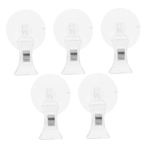 BCOATH 5 Stück Aquarium Becher Clip Für Aquarium Pumpe Netzkabel Schnalle Drahtbecher Aquarium Zubehör Transparent von BCOATH