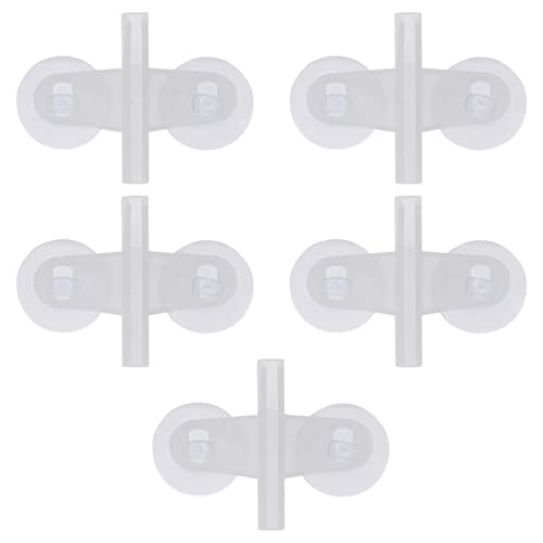 BCOATH Aquarium Cup Clips 5er Set Weiße Glasklemme Stabile Einfach Zu Verwendende Trennung Von Süßwasser-/meerwasserfischtanks von BCOATH