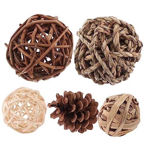BCOATH 5 stücke Hamster Spielzeug Meerschweinchen Spielzeug Kaninchen Molaren Bälle Gras Kauen Spielzeug für Haustiere BCOATH 5 stücke Hamster Spielzeug Meerschweinchen Spielzeug Kaninchen Molaren Bälle Gras Kauen Spielzeug für Haustiere von BCOATH