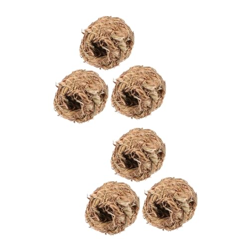 BCOATH 2sets Gras Hamster Spielzeug Gras Hütte Stroh Hamster Nest Sicher Zarte Design 3 Stücke * 2 von BCOATH