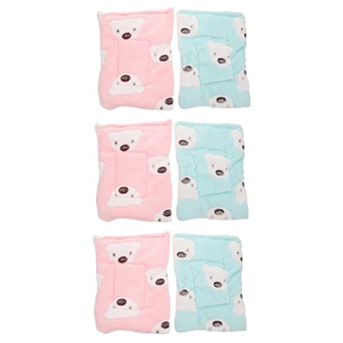 BCOATH Hammer 6 STK Hamster Pad Bettmatte Für Meerschweinchen Ausgestopfter Hamster Einstreu Für Meerschweinchen Winter-Kaninchen-Matte tierbett Haustierzubehör Baumwollnest Baumwolle von BCOATH