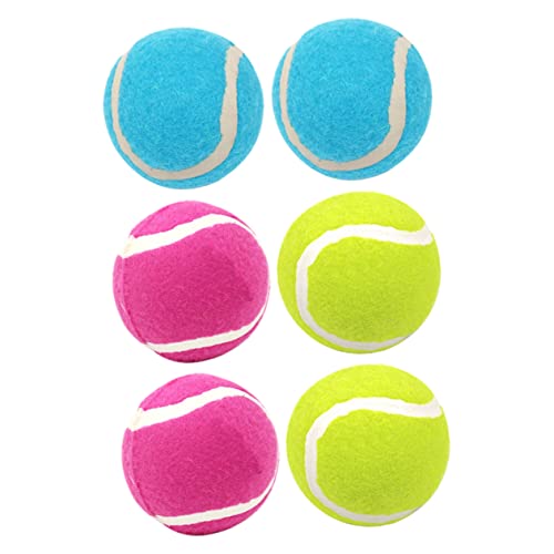 BCOATH 6st Tennisspielzeug Für Hunde Unzerstörbares Hundespielzeug Tennisbälle Für Welpen Hundespielzeug Für Aggressive Kauer Welpenbeißspielzeug Hundeball Gummi Tragbar Den Ball Aufheben von BCOATH