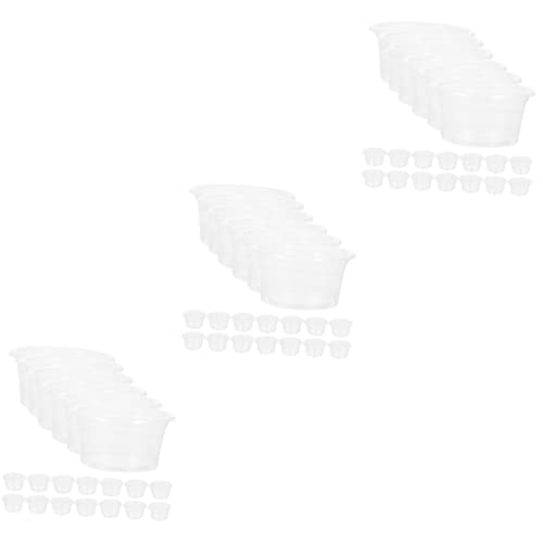BCOATH 60 Stück Reptilienschalen Näpfe Futter- Kompaktnapf Geckonapf Futter Transparent Für Plastikbecher Kleiner Futternapf Sonstiges Dishgecko Multifunktions Wasserleopard Haustier von BCOATH