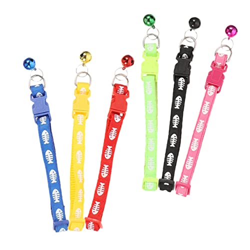 BCOATH 6St Haustierhalsband Katzenhalsband abbrechen abriebfestes Welpenhalsband Welpenhalsband pet Supplies Hunde Kätzchen-Kragen Katzenhalsband im Freien Metall von BCOATH