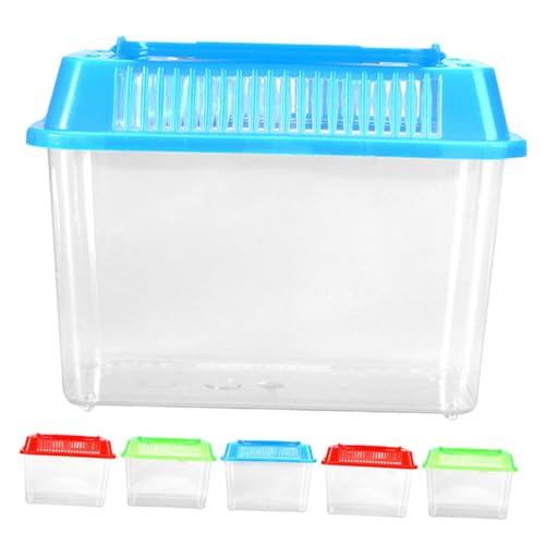 BCOATH 6stücke Handgehaltener Aquarienbehälter Transparentes Kunststoff-Terrarium Für Reptilien Goldfische Kleintiere Mit Energiesparendem Deckel BCOATH 6stücke Handgehaltener Aquarienbehälter Transparentes Kunststoff-Terrarium Für Reptilien Goldfische Kleintiere Mit Energiesparendem Deckel von BCOATH