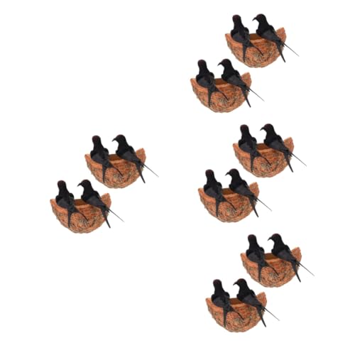 BCOATH 8 Sets Miniatur Vogel Nest Dekoration Stil Zu Hause Schmuck Rustikalen Vogelhaus Ornament BCOATH 8 Sets Miniatur Vogel Nest Dekoration Stil Zu Hause Schmuck Rustikalen Vogelhaus Ornament von BCOATH