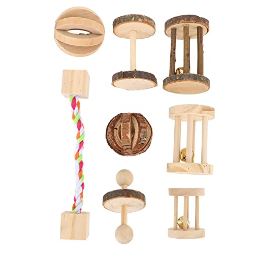 BCOATH Spielzeug Für Meerschweinchen Und Vögel – 8 Stück Kauspielzeug Aus Holz Sicher Für Haustiere Fördert Bewegung Und Spiel BCOATH Spielzeug Für Meerschweinchen Und Vögel – 8 Stück Kauspielzeug Aus Holz Sicher Für Haustiere Fördert Bewegung Und Spiel von BCOATH
