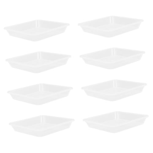 BCOATH 8 Stück Quadratische Blumentopf-untertassen, Einfach Und Elegant, Verdickter Boden, Pflanzen-untersetzer, Abtropfschale Für Den Innen- Und Außenbereich, Zusätzlicher Schutz BCOATH 8 Stück Quadratische Blumentopf-untertassen, Einfach Und Elegant, Verdickter Boden, Pflanzen-untersetzer, Abtropfschale Für Den Innen- Und Außenbereich, Zusätzlicher Schutz von BCOATH