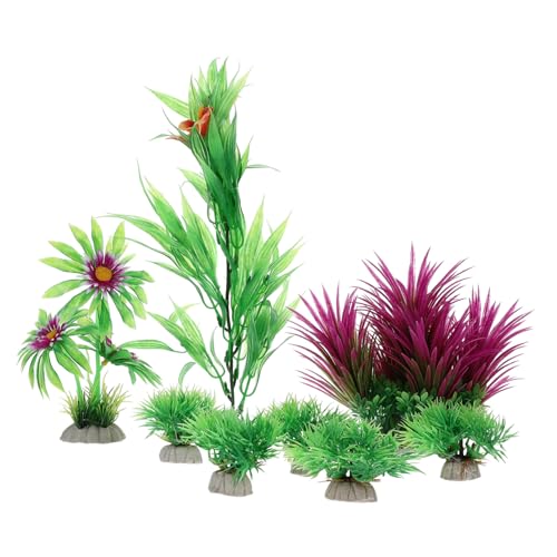 BCOATH Realistische Kunststoff Aquarium Pflanzen Dekorative Set 8 Stücke Fisch Tank Zubehör für Home Office BCOATH Realistische Kunststoff Aquarium Pflanzen Dekorative Set 8 Stücke Fisch Tank Zubehör für Home Office von BCOATH